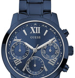 Guess F14 Chronograph Analog Blue Dial Blue Steel Strap Watch For Women - W0448L5 Buy Now By Guess