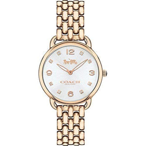 Coach Delancey White Dial Rose Gold Steel Strap Watch for Women - 14502783 Buy Now By Coach