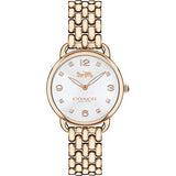 Coach Delancey White Dial Rose Gold Steel Strap Watch for Women - 14502783 Buy Now By Coach
