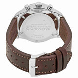 Movado Heritage 29mm Chronograph Blue Dial Brown Leather Strap Watch For Men - 3650061 Buy Now By Movado