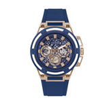 Guess Matrix Multifunction Blue Dial Blue Rubber Strap Watch for Men - GW0423G4 Buy Now By Guess