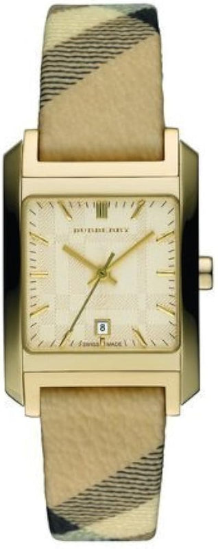 Burberry Nova Gold Tone Square Dial Leather Strap Watch for Women - BU1582 Buy Now By Burberry