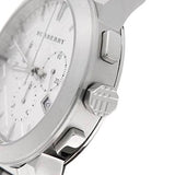 Burberry The City Chronograph Silver Dial Silver Steel Strap Watch for Men - BU9350 Buy Now By Burberry