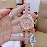Michael Kors Bradshaw Rose Gold Dial Two Tone Steel Strap Watch for Women - MK6066 Buy Now By Michael Kors