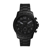 Fossil Bowman Chronograph Black Dial Black Steel Strap Watch for Men - FS5603 Buy Now By Fossil