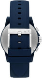 Armani Exchange Outerbanks Chronograph Blue Dial Blue Silicone Strap Watch For Men - AX7128 Buy Now By Armani Exchange