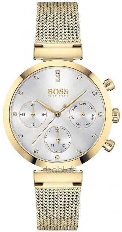 Hugo Boss Flawless White Dial Gold Mesh Bracelet Watch for Women - 1502552 Buy Now By Hugo Boss