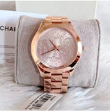 Michael Kors Slim Runway Rose Gold Dial Rose Gold Steel Strap Watch for Women - MK3591 Buy Now By Michael Kors