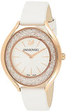 Swarovski Crystalline Aura Silver Dial White Leather Strap Watch for Women - 5519453 Buy Now By Swarovski