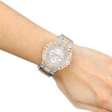 Guess Vista Analog Diamonds Silver Dial Two Tone Steel Strap Watch for Women - W0024L1 Buy Now By Guess