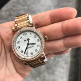 Coach Madison Crystals White Dial Rose Gold Steel Strap Watch For Women - 14502405 Buy Now By Coach