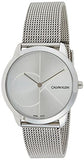 Calvin Klein Minimal Silver Dial Silver Mesh Bracelet Watch for Women - K3M2212Z Buy Now By Calvin Klein