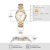 Michael Kors Lennox Three-Hand White Dial Two Tone Steel Strap Watch for Women - MK7464 Buy Now By Michael Kors