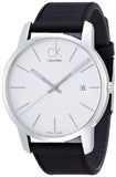 Calvin Klein City Date Silver Dial Black Leather Strap Watch for Men - K2G2G1C6 Buy Now By Calvin Klein