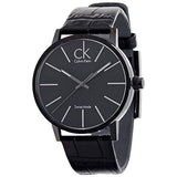Calvin Klein Post Minimal Black Dial Black Leather Strap Watch for Men - K7621401 Buy Now By Calvin Klein