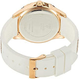 Guess Swirl Quartz Silver Dial White Rubber Strap Watch For Women - W1096l2 Buy Now By Guess