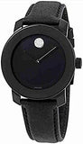 Movado Bold Black Dial Black Leather Strap Watch for Women - 3600483 Buy Now By Movado