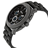 Fossil Machine Chronograph Black Dial Black Silicone Strap Watch for Men - FS4487 Buy Now By Fossil