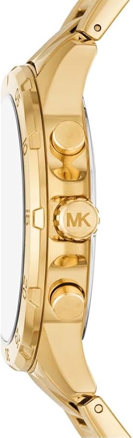 Michael Kors Greyson Chronograph Black Dial Gold Steel Strap Watch For Men - MK9108 Buy Now By Michael Kors