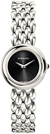 Versace V-Flare Quartz Black Dial Silver Steel Strap Watch for Women - VEBN00618 Buy Now By Versace