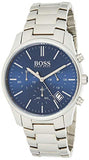 Hugo Boss Commander Blue Dial Silver Steel Strap Watch for Men - 1513434 Buy Now By Hugo Boss