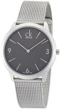 Calvin Klein Minimal Grey Dial Silver Mesh Bracelet Watch for Men - K3M51154 Buy Now By Calvin Klein