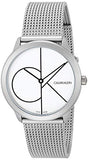 Calvin Klein Minimal White Dial Silver Mesh Bracelet Watch for Women - K3M5215X Buy Now By Calvin Klein