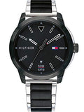 Tommy Hilfiger Sneaker Quartz Black Dial Two Tone Steel Strap Watch for Men - 1791619 Buy Now By Tommy Hilfiger