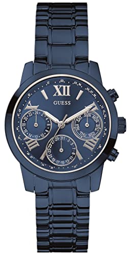 Guess F14 Chronograph Analog Blue Dial Blue Steel Strap Watch For Women - W0448L5 Buy Now By Guess