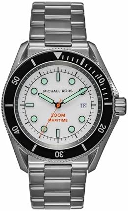 Michael Kors Maritime Three-Hand White Dial Grey Steel Strap Watch for Men - MK9163 Buy Now By Michael Kors