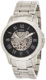 Fossil Grant Automatic Skeleton Black Dial Silver Steel Strap Watch for Men - ME3103 Buy Now By Fossil