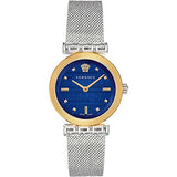 Versace Meander Blue Dial Silver Mesh Bracelet Watch for Women - VELW00520 Buy Now By Versace