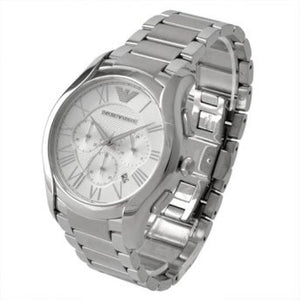 Emporio Armani Valente Chronograph Silver Dial Silver Steel Strap Watch For Men - AR11081 Buy Now By Emporio Armani
