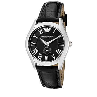 Emporio Armani Velente Black Dial Black Leather Strap Watch For Women - AR0644 Buy Now By Emporio Armani