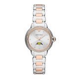 Emporio Armani Mia Three Hand Moonphase Mother of Pearl Dial Two Tone Steel Strap Watch For Women - AR11567 Buy Now By Emporio Armani