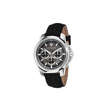 Maserati Successo 44mm Grey Dial Black Leather Strap Watch For Men - R8871621006 Buy Now By Maserati