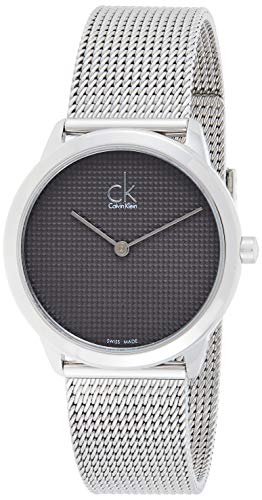 Calvin Klein Minimal Grey Dial Silver Mesh Bracelet Watch for Women - K3M2212X Buy Now By Calvin Klein