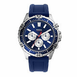 Fossil Garrett Chronograph Blue Dial Blue Rubber Strap Watch for Men - FS5709 Buy Now By Fossil