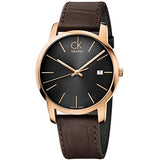 Calvin Klein City Chronograph Brown Dial Brown Leather Strap Watch for Men - K2G2G6G3 Buy Now By Calvin Klein