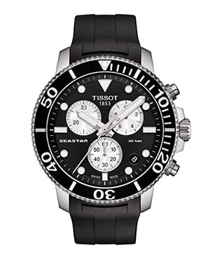 Tissot Seastar 1000 Chronograph Black Dial Black Rubber Strap Watch For Men - T120.417.17.051.00 Buy Now By Tissot