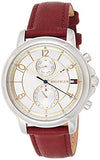 Tommy Hilfiger Claudia White Dial Red Leather Strap Watch for Women - 1781816 Buy Now By Tommy Hilfiger