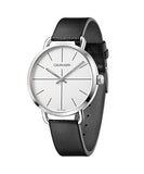 Calvin Klein Even Silver Dial Black Leather Strap Watch for Men - K7B211CY Buy Now By Calvin Klein