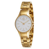 Calvin Klein Simplicity White Dial Gold Steel Strap Watch for Women - K4323212 Buy Now By Calvin Klein