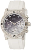 Guess Confetti Crystal Black Dial White Silicone Strap Watch For Women - W1098L1 Buy Now By Guess