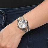 Guess Mini Sunrise Analog Silver Dial Two Tone Steel Strap Watch For Women - W0448L4 Buy Now By Guess