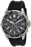 Fossil Garrett Chronograph Black Dial Black Rubber Strap Watch for Men - FS5624 Buy Now By Fossil