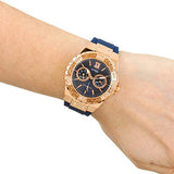 Guess Limelight Blue Dial Blue Silicone Strap Watch For Women - W1053L1 Buy Now By Guess