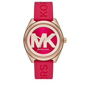 Michael Kors Janelle Three Hand Red Dial Red Rubber Strap Watch For Women - MK7142 Buy Now By Michael Kors