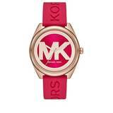 Michael Kors Janelle Three Hand Red Dial Red Rubber Strap Watch For Women - MK7142 Buy Now By Michael Kors