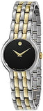 Movado Veturi Quartz Black Dial Two Tone Steel Strap Watch for Women - 0606933 Buy Now By Movado